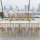 Glam Rectangle Stone Bar Table Indoor Iron Bar Table with Trestle Pedestal, Only Table Clearhalo 'Bar Furniture' 'Bar Tables' 'bar_tables' 'furn' 'furn_bar_tables' 'Furniture' 'furniture_bar_tables' 'Kitchen & Dining Furniture' 4416452