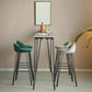 Industrial Black Iron Bar Table Faux Marble Rectangle Top 41.3"H Bistro Table with 4 Legs Clearhalo 'Bar Furniture' 'Bar Tables' 'bar_tables' 'furn' 'furn_bar_tables' 'Furniture' 'furniture_bar_tables' 'Kitchen & Dining Furniture' 4416484