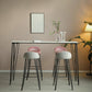 Industrial Black Iron Bar Table Faux Marble Rectangle Top 41.3"H Bistro Table with 4 Legs Clearhalo 'Bar Furniture' 'Bar Tables' 'bar_tables' 'furn' 'furn_bar_tables' 'Furniture' 'furniture_bar_tables' 'Kitchen & Dining Furniture' 4416486