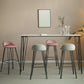 Industrial Black Iron Bar Table Faux Marble Rectangle Top 41.3"H Bistro Table with 4 Legs Clearhalo 'Bar Furniture' 'Bar Tables' 'bar_tables' 'furn' 'furn_bar_tables' 'Furniture' 'furniture_bar_tables' 'Kitchen & Dining Furniture' 4416487