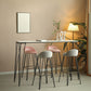 Industrial Black Iron Bar Table Faux Marble Rectangle Top 41.3"H Bistro Table with 4 Legs Clearhalo 'Bar Furniture' 'Bar Tables' 'bar_tables' 'furn' 'furn_bar_tables' 'Furniture' 'furniture_bar_tables' 'Kitchen & Dining Furniture' 4416488