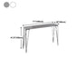 Industrial Black Iron Bar Table Faux Marble Rectangle Top 41.3"H Bistro Table with 4 Legs Clearhalo 'Bar Furniture' 'Bar Tables' 'bar_tables' 'furn' 'furn_bar_tables' 'Furniture' 'furniture_bar_tables' 'Kitchen & Dining Furniture' 4416493