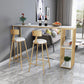 Industrial Iron Bar Table Faux Marble White Rectangle Top 41.3"H Bistro Table Clearhalo 'Bar Furniture' 'Bar Tables' 'bar_tables' 'furn' 'furn_bar_tables' 'Furniture' 'furniture_bar_tables' 'Kitchen & Dining Furniture' 4416527