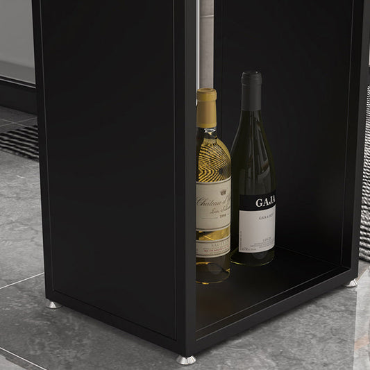 Industrial Iron Bar Table Faux Marble Rectangle Top 41.3"H Bistro Table with Storage Clearhalo 'Bar Furniture' 'Bar Tables' 'bar_tables' 'furn' 'furn_bar_tables' 'Furniture' 'furniture_bar_tables' 'Kitchen & Dining Furniture' 4416558