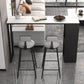 Industrial Iron Bar Table Faux Marble Rectangle Top 41.3"H Bistro Table with Storage Clearhalo 'Bar Furniture' 'Bar Tables' 'bar_tables' 'furn' 'furn_bar_tables' 'Furniture' 'furniture_bar_tables' 'Kitchen & Dining Furniture' 4416562