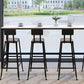 Industrial Black Iron Bar Table White Faux Marble Rectangle Top 41.3"H Bistro Table Clearhalo 'Bar Furniture' 'Bar Tables' 'bar_tables' 'furn' 'furn_bar_tables' 'Furniture' 'furniture_bar_tables' 'Kitchen & Dining Furniture' 4416579