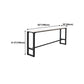 Industrial Black Iron Bar Table White Faux Marble Rectangle Top 41.3"H Bistro Table Clearhalo 'Bar Furniture' 'Bar Tables' 'bar_tables' 'furn' 'furn_bar_tables' 'Furniture' 'furniture_bar_tables' 'Kitchen & Dining Furniture' 4416584