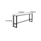 Industrial Black Iron Bar Table White Faux Marble Rectangle Top 41.3"H Bistro Table Clearhalo 'Bar Furniture' 'Bar Tables' 'bar_tables' 'furn' 'furn_bar_tables' 'Furniture' 'furniture_bar_tables' 'Kitchen & Dining Furniture' 4416586