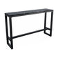 Industrial Black Iron Bar Table Marble Rectangle Top 41.3"H Bistro Table, Only Table Black Without Chairs Clearhalo 'Bar Furniture' 'Bar Tables' 'bar_tables' 'furn' 'furn_bar_tables' 'Furniture' 'furniture_bar_tables' 'Kitchen & Dining Furniture' 4416608