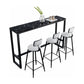 Industrial Black Iron Bar Table Marble Rectangle Top 41.3"H Bistro Table, Only Table Clearhalo 'Bar Furniture' 'Bar Tables' 'bar_tables' 'furn' 'furn_bar_tables' 'Furniture' 'furniture_bar_tables' 'Kitchen & Dining Furniture' 4416612