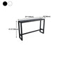 Industrial Black Iron Bar Table Marble Rectangle Top 41.3"H Bistro Table, Only Table Clearhalo 'Bar Furniture' 'Bar Tables' 'bar_tables' 'furn' 'furn_bar_tables' 'Furniture' 'furniture_bar_tables' 'Kitchen & Dining Furniture' 4416615