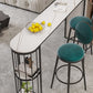 Industrial Black Iron Bar Table Marble White Top Specialty 41.3"H Bistro Table Clearhalo 'Bar Furniture' 'Bar Tables' 'bar_tables' 'furn' 'furn_bar_tables' 'Furniture' 'furniture_bar_tables' 'Kitchen & Dining Furniture' 4416641