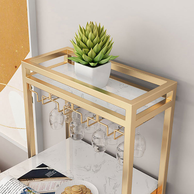 Glam Wine Rack Pub Height Dining Table Double Pedestal Cafe and Break-room Bar Table Clearhalo 'Bar Furniture' 'Bar Tables' 'bar_tables' 'furn' 'furn_bar_tables' 'Furniture' 'furniture_bar_tables' 'Kitchen & Dining Furniture' 4416672