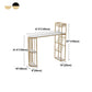 Glam Wine Rack Pub Height Dining Table Double Pedestal Cafe and Break-room Bar Table Clearhalo 'Bar Furniture' 'Bar Tables' 'bar_tables' 'furn' 'furn_bar_tables' 'Furniture' 'furniture_bar_tables' 'Kitchen & Dining Furniture' 4416677
