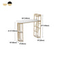 Glam Wine Rack Pub Height Dining Table Double Pedestal Cafe and Break-room Bar Table Clearhalo 'Bar Furniture' 'Bar Tables' 'bar_tables' 'furn' 'furn_bar_tables' 'Furniture' 'furniture_bar_tables' 'Kitchen & Dining Furniture' 4416678