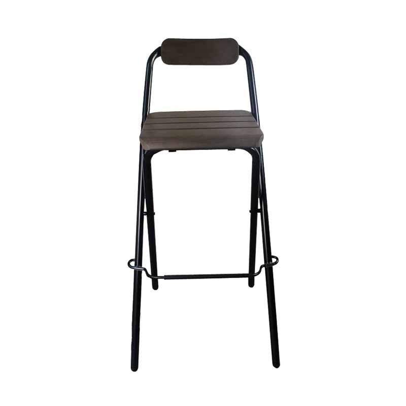 Industrial Style Armless Wood Barstools Folding Counter Stools, 1 Piece Black Clearhalo 'Bar Furniture' 'Bar Stools' 'bar_stools' 'furn' 'furn_bar_stools' 'furniture_bar_stools' 'Kitchen & Dining Furniture' 'kitchen&dining_furn' 'kitchen' 'kitchen_furn' Furniture' 4416683