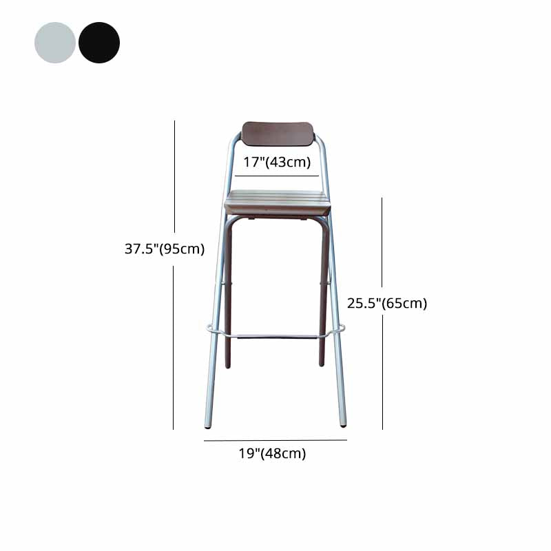 Industrial Style Armless Wood Barstools Folding Counter Stools, 1 Piece Clearhalo 'Bar Furniture' 'Bar Stools' 'bar_stools' 'furn' 'furn_bar_stools' 'furniture_bar_stools' 'Kitchen & Dining Furniture' 'kitchen&dining_furn' 'kitchen' 'kitchen_furn' Furniture' 4416692