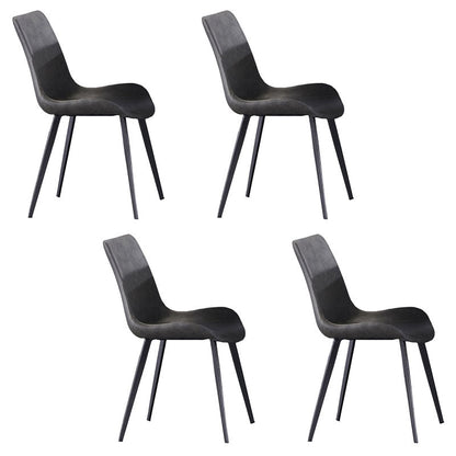 1/4/5/7 Pcs Metal Modern Dining Room Set with Rectangle Metal Base Table Dining Set 4 Grey Chairs Clearhalo 'Dining Room Sets' 'Dining Tables & Seating' 'dining_room_set' 'furn' 'furn_dining_room_set' 'Furniture' 'furniture_dining_room_set' 'Kitchen & Dining Furniture' 'kitchen&dining_furn' 'kitchen' 4417953