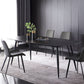1/4/5/7 Pcs Metal Modern Dining Room Set with Rectangle Metal Base Table Dining Set 5 Pieces: Table, 4 Grey Chairs Clearhalo 'Dining Room Sets' 'Dining Tables & Seating' 'dining_room_set' 'furn' 'furn_dining_room_set' 'Furniture' 'furniture_dining_room_set' 'Kitchen & Dining Furniture' 'kitchen&dining_furn' 'kitchen' 4417956