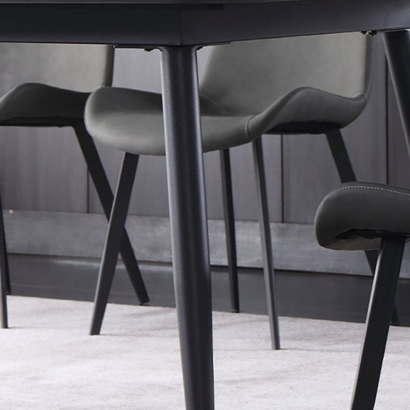 1/4/5/7 Pcs Metal Modern Dining Room Set with Rectangle Metal Base Table Dining Set Clearhalo 'Dining Room Sets' 'Dining Tables & Seating' 'dining_room_set' 'furn' 'furn_dining_room_set' 'Furniture' 'furniture_dining_room_set' 'Kitchen & Dining Furniture' 'kitchen&dining_furn' 'kitchen' 4417959