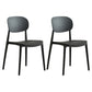 Modern Plastic Side Chair Solid Back Dining Chair for Restaurant Black 2 Piece Set Clearhalo ' kitchen&dining_furn' 'Dining Chairs' 'Dining Tables & Seating' 'dining_chair' 'furn' 'furn_dining_chair' 'Furniture' 'furniture_dining_chair' 'Kitchen & Dining Furniture' 'kitchen' 4421210