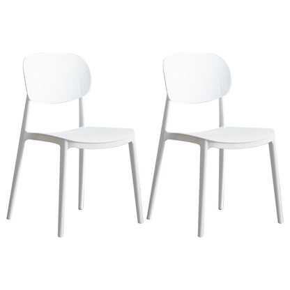 Modern Plastic Side Chair Solid Back Dining Chair for Restaurant White 2 Piece Set Clearhalo ' kitchen&dining_furn' 'Dining Chairs' 'Dining Tables & Seating' 'dining_chair' 'furn' 'furn_dining_chair' 'Furniture' 'furniture_dining_chair' 'Kitchen & Dining Furniture' 'kitchen' 4421213