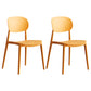 Modern Plastic Side Chair Solid Back Dining Chair for Restaurant Orange 2 Piece Set Clearhalo ' kitchen&dining_furn' 'Dining Chairs' 'Dining Tables & Seating' 'dining_chair' 'furn' 'furn_dining_chair' 'Furniture' 'furniture_dining_chair' 'Kitchen & Dining Furniture' 'kitchen' 4421219