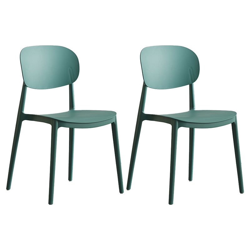 Modern Plastic Side Chair Solid Back Dining Chair for Restaurant Green 2 Piece Set Clearhalo ' kitchen&dining_furn' 'Dining Chairs' 'Dining Tables & Seating' 'dining_chair' 'furn' 'furn_dining_chair' 'Furniture' 'furniture_dining_chair' 'Kitchen & Dining Furniture' 'kitchen' 4421223