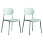 Modern Plastic Side Chair Solid Back Dining Chair for Restaurant Fruit Green 2 Piece Set Clearhalo ' kitchen&dining_furn' 'Dining Chairs' 'Dining Tables & Seating' 'dining_chair' 'furn' 'furn_dining_chair' 'Furniture' 'furniture_dining_chair' 'Kitchen & Dining Furniture' 'kitchen' 4421225