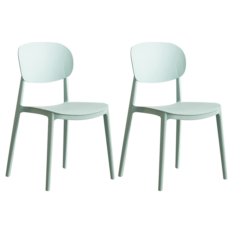 Modern Plastic Side Chair Solid Back Dining Chair for Restaurant Fruit Green 2 Piece Set Clearhalo ' kitchen&dining_furn' 'Dining Chairs' 'Dining Tables & Seating' 'dining_chair' 'furn' 'furn_dining_chair' 'Furniture' 'furniture_dining_chair' 'Kitchen & Dining Furniture' 'kitchen' 4421225