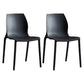 Modern Plastic Indoor-Outdoor Dining Chairs Solid Back Side Chair Black Set of 2 Clearhalo ' kitchen&dining_furn' 'Dining Chairs' 'Dining Tables & Seating' 'dining_chair' 'Furniture' 'furniture_dining_chair' 'Kitchen & Dining Furniture' 'kitchen' 4421232