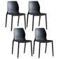 Modern Plastic Indoor-Outdoor Dining Chairs Solid Back Side Chair Black Set of 4 Clearhalo ' kitchen&dining_furn' 'Dining Chairs' 'Dining Tables & Seating' 'dining_chair' 'Furniture' 'furniture_dining_chair' 'Kitchen & Dining Furniture' 'kitchen' 4421235