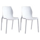 Modern Plastic Indoor-Outdoor Dining Chairs Solid Back Side Chair White Set of 2 Clearhalo ' kitchen&dining_furn' 'Dining Chairs' 'Dining Tables & Seating' 'dining_chair' 'Furniture' 'furniture_dining_chair' 'Kitchen & Dining Furniture' 'kitchen' 4421239