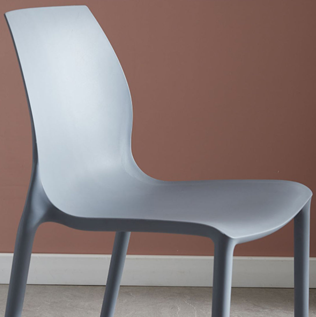 Modern Plastic Indoor-Outdoor Dining Chairs Solid Back Side Chair Clearhalo ' kitchen&dining_furn' 'Dining Chairs' 'Dining Tables & Seating' 'dining_chair' 'Furniture' 'furniture_dining_chair' 'Kitchen & Dining Furniture' 'kitchen' 4421240