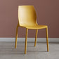 Modern Plastic Indoor-Outdoor Dining Chairs Solid Back Side Chair Yellow 1 Piece Clearhalo ' kitchen&dining_furn' 'Dining Chairs' 'Dining Tables & Seating' 'dining_chair' 'Furniture' 'furniture_dining_chair' 'Kitchen & Dining Furniture' 'kitchen' 4421243