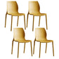 Modern Plastic Indoor-Outdoor Dining Chairs Solid Back Side Chair Yellow Set of 4 Clearhalo ' kitchen&dining_furn' 'Dining Chairs' 'Dining Tables & Seating' 'dining_chair' 'Furniture' 'furniture_dining_chair' 'Kitchen & Dining Furniture' 'kitchen' 4421246