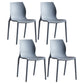 Modern Plastic Indoor-Outdoor Dining Chairs Solid Back Side Chair Blue Set of 4 Clearhalo ' kitchen&dining_furn' 'Dining Chairs' 'Dining Tables & Seating' 'dining_chair' 'Furniture' 'furniture_dining_chair' 'Kitchen & Dining Furniture' 'kitchen' 4421251