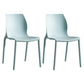 Modern Plastic Indoor-Outdoor Dining Chairs Solid Back Side Chair Light Blue Set of 2 Clearhalo ' kitchen&dining_furn' 'Dining Chairs' 'Dining Tables & Seating' 'dining_chair' 'Furniture' 'furniture_dining_chair' 'Kitchen & Dining Furniture' 'kitchen' 4421253