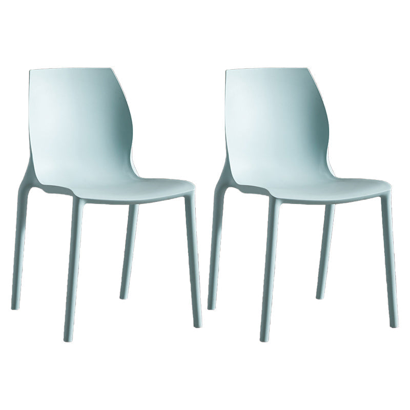 Modern Plastic Indoor-Outdoor Dining Chairs Solid Back Side Chair Light Blue Set of 2 Clearhalo ' kitchen&dining_furn' 'Dining Chairs' 'Dining Tables & Seating' 'dining_chair' 'Furniture' 'furniture_dining_chair' 'Kitchen & Dining Furniture' 'kitchen' 4421253