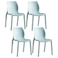 Modern Plastic Indoor-Outdoor Dining Chairs Solid Back Side Chair Light Blue Set of 4 Clearhalo ' kitchen&dining_furn' 'Dining Chairs' 'Dining Tables & Seating' 'dining_chair' 'Furniture' 'furniture_dining_chair' 'Kitchen & Dining Furniture' 'kitchen' 4421254
