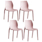 Modern Plastic Indoor-Outdoor Dining Chairs Solid Back Side Chair Pinkish Red Set of 4 Clearhalo ' kitchen&dining_furn' 'Dining Chairs' 'Dining Tables & Seating' 'dining_chair' 'Furniture' 'furniture_dining_chair' 'Kitchen & Dining Furniture' 'kitchen' 4421260