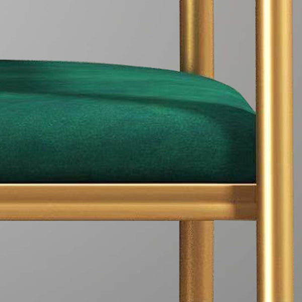 Glam Metal Dining Room Chairs Open Back Upholstered Arm Chair Clearhalo ' kitchen&dining_furn' 'Dining Chairs' 'Dining Tables & Seating' 'dining_chair' 'furn' 'furn_dining_chair' 'Furniture' 'furniture_dining_chair' 'Kitchen & Dining Furniture' 'kitchen' 4421279