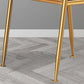 Glam Metal Dining Room Chairs Open Back Upholstered Arm Chair Clearhalo ' kitchen&dining_furn' 'Dining Chairs' 'Dining Tables & Seating' 'dining_chair' 'furn' 'furn_dining_chair' 'Furniture' 'furniture_dining_chair' 'Kitchen & Dining Furniture' 'kitchen' 4421281