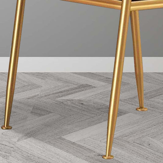 Glam Metal Dining Room Chairs Open Back Upholstered Arm Chair Clearhalo ' kitchen&dining_furn' 'Dining Chairs' 'Dining Tables & Seating' 'dining_chair' 'furn' 'furn_dining_chair' 'Furniture' 'furniture_dining_chair' 'Kitchen & Dining Furniture' 'kitchen' 4421281