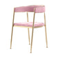 Glam Metal Dining Room Chairs Open Back Upholstered Arm Chair Pink Fabric 1 Piece Clearhalo ' kitchen&dining_furn' 'Dining Chairs' 'Dining Tables & Seating' 'dining_chair' 'furn' 'furn_dining_chair' 'Furniture' 'furniture_dining_chair' 'Kitchen & Dining Furniture' 'kitchen' 4421292