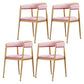 Glam Metal Dining Room Chairs Open Back Upholstered Arm Chair Pink Leather 4 Piece Set Clearhalo ' kitchen&dining_furn' 'Dining Chairs' 'Dining Tables & Seating' 'dining_chair' 'furn' 'furn_dining_chair' 'Furniture' 'furniture_dining_chair' 'Kitchen & Dining Furniture' 'kitchen' 4421297