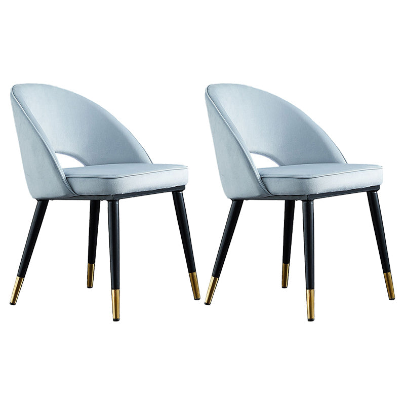 Contemporary Indoor Dining Chair Open Back Side Chair for Brasserie Grey 2 Piece Set Clearhalo ' kitchen&dining_furn' 'Dining Chairs' 'Dining Tables & Seating' 'dining_chair' 'furn' 'furn_dining_chair' 'Furniture' 'furniture_dining_chair' 'Kitchen & Dining Furniture' 'kitchen' 4421310