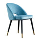 Contemporary Indoor Dining Chair Open Back Side Chair for Brasserie Light Blue 1 Piece Clearhalo ' kitchen&dining_furn' 'Dining Chairs' 'Dining Tables & Seating' 'dining_chair' 'furn' 'furn_dining_chair' 'Furniture' 'furniture_dining_chair' 'Kitchen & Dining Furniture' 'kitchen' 4421320