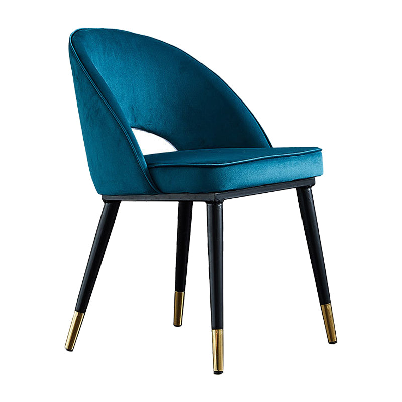 Contemporary Indoor Dining Chair Open Back Side Chair for Brasserie Dark Blue 1 Piece Clearhalo ' kitchen&dining_furn' 'Dining Chairs' 'Dining Tables & Seating' 'dining_chair' 'furn' 'furn_dining_chair' 'Furniture' 'furniture_dining_chair' 'Kitchen & Dining Furniture' 'kitchen' 4421335