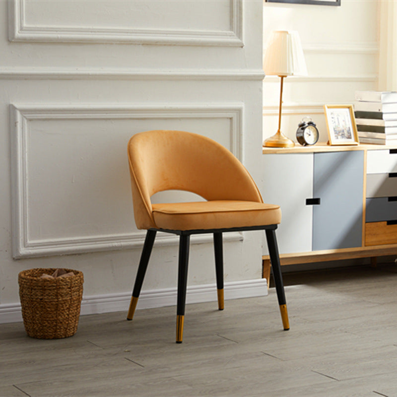 Contemporary Indoor Dining Chair Open Back Side Chair for Brasserie Orange-Red 1 Piece Clearhalo ' kitchen&dining_furn' 'Dining Chairs' 'Dining Tables & Seating' 'dining_chair' 'furn' 'furn_dining_chair' 'Furniture' 'furniture_dining_chair' 'Kitchen & Dining Furniture' 'kitchen' 4421338